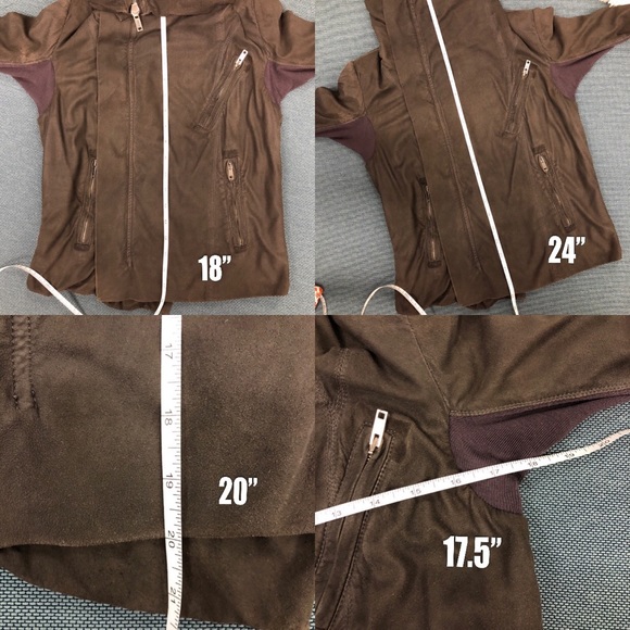 Rick Owens Lambskin Classic Biker Jacket Sz 6 Brwn - Picture 8 of 8